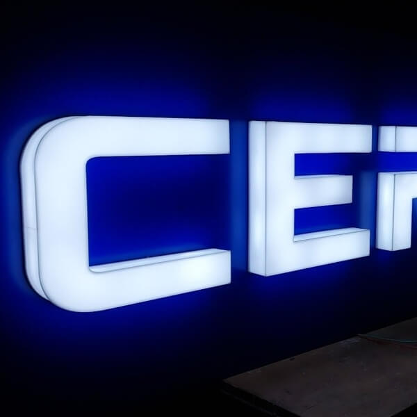 Объемные буквы с подсветкой